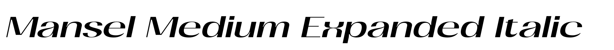 Mansel Medium Expanded Italic image